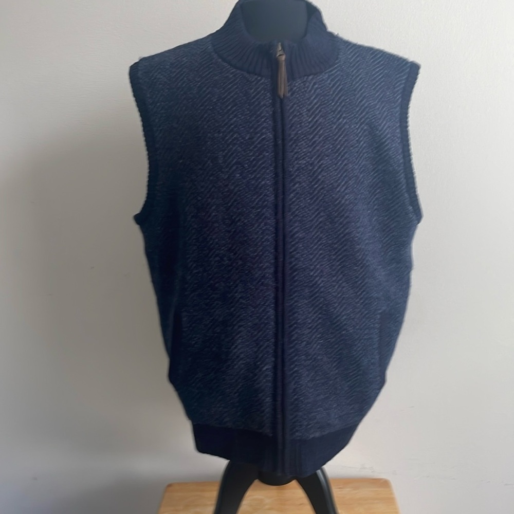 Pendleton Shetland Wool Washable Full Zip Sweater Vest Size XXL
